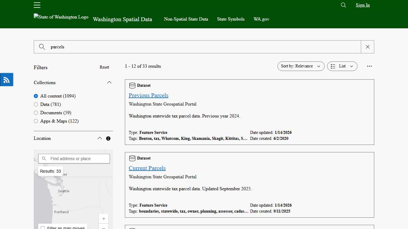 Washington State Geospatial Open Data Portal
