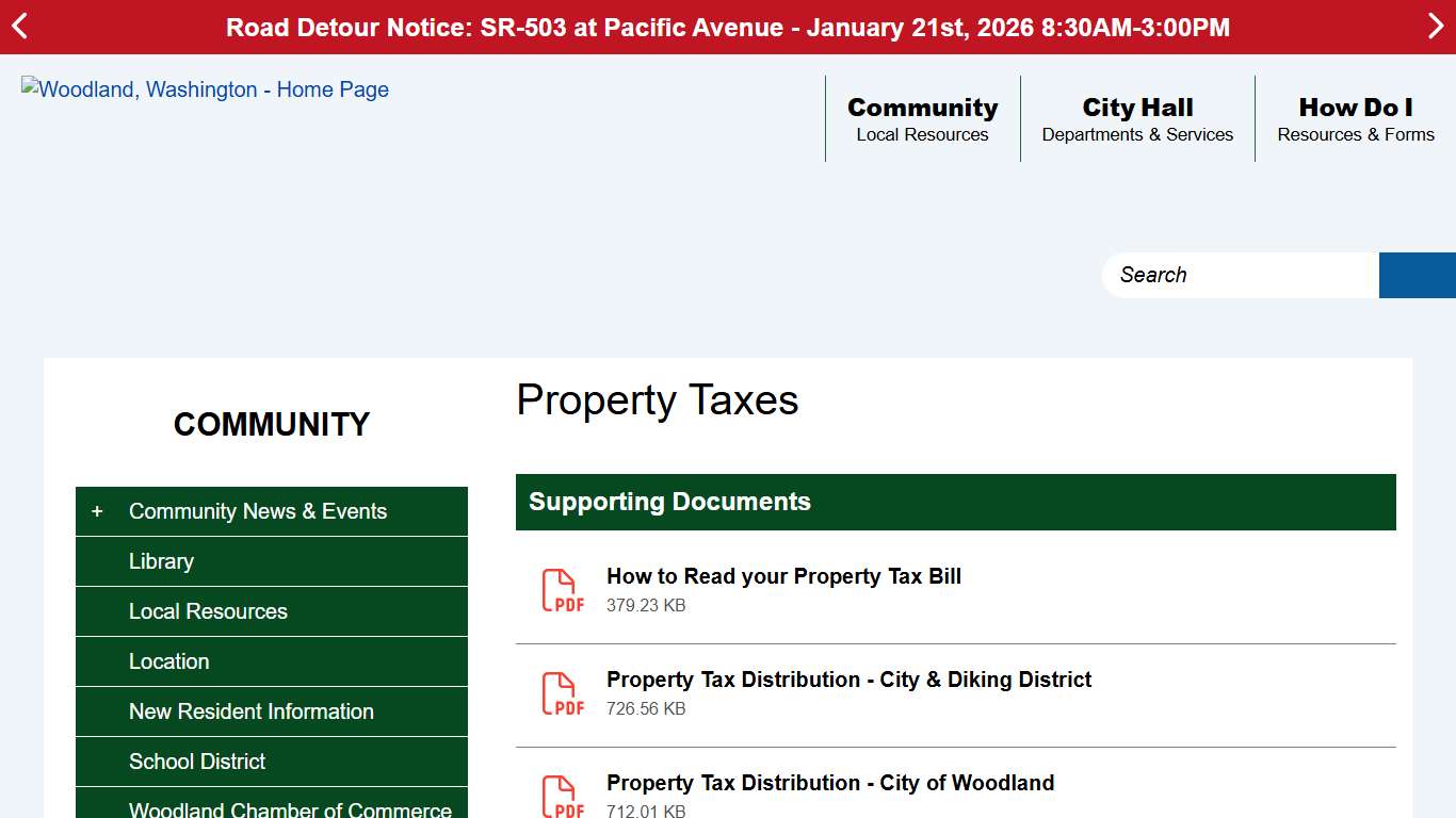 Property Taxes | Woodland WA